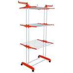 Tendedero plegable con ruedas - Naranja - Herzberg HG-8034ORG