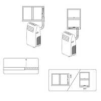 Kit fenêtre pour climatiseur portatif empêche le retour d'air chaud