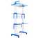 Tendedero plegable con ruedas - Azul - Herzberg HG-8034BLU