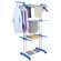 Tendedero plegable con ruedas - Azul - Herzberg HG-8034BLU