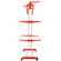 Tendedero plegable con ruedas - Naranja - Herzberg HG-8034ORG