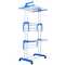 Tendedero plegable con ruedas - Azul - Herzberg HG-8034BLU